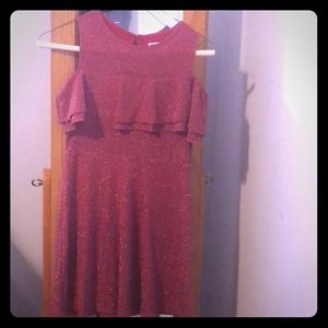 Epic Threads red sparkly off shoulder dress